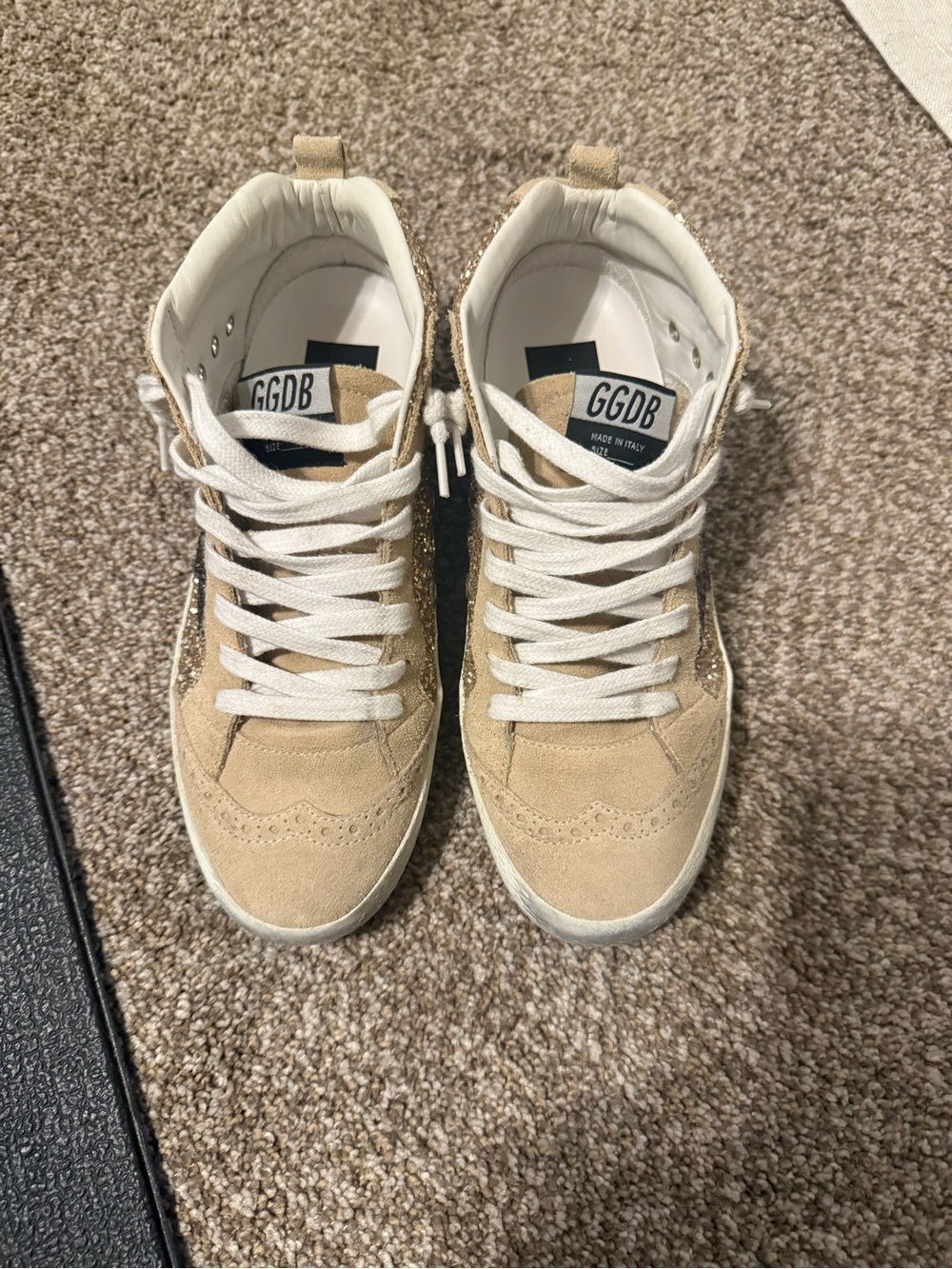 Golden Goose deluxe mid star High-Top glitter sneaker